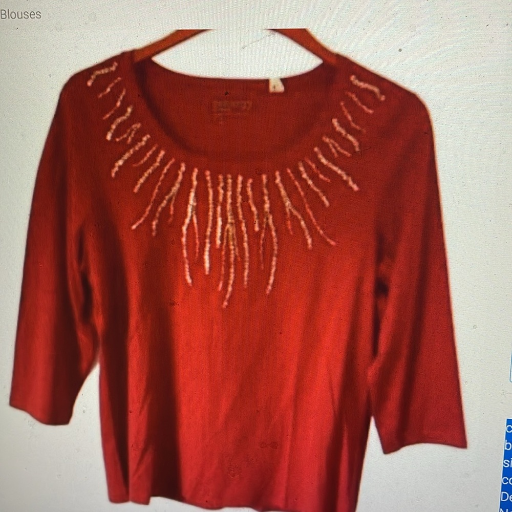 Zenergiy By Chicos Women's Blouse Red size 2
